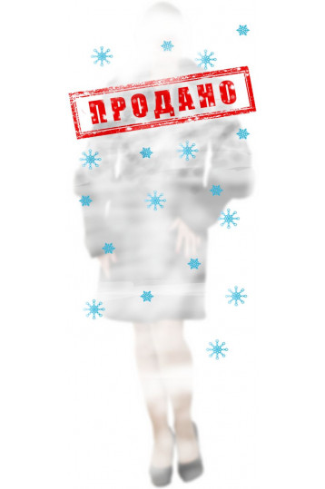 Шуба из мутона с укороченными рукавами и норковой отделкой